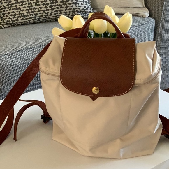 Longchamp Handbags - LONGCHAMP NYLON & LEATHER BACKPACK